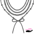Midnight Bow 4 PC. Necklace set
