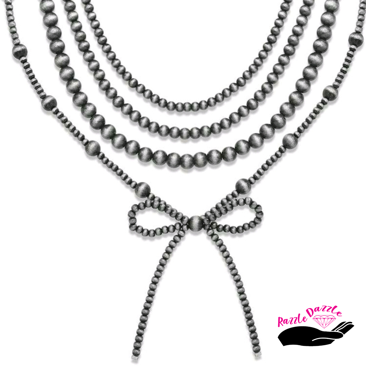 Midnight Bow 4 PC. Necklace set